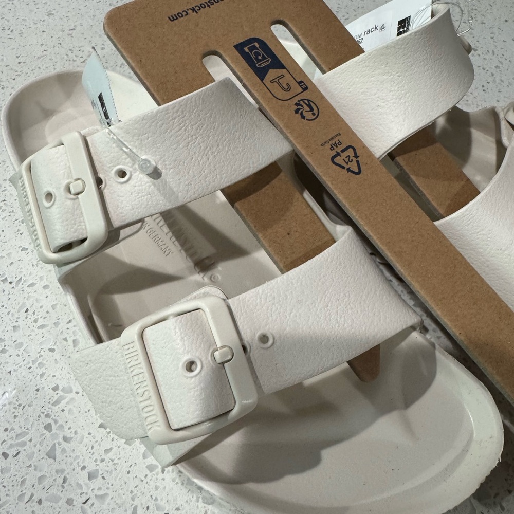 Birkenstock Cream Double-Strap Sandals size 38 or 8